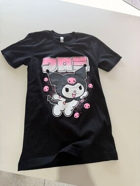 Kuromi Bella Canvas Black Crewneck Tee - Soft Basic XS